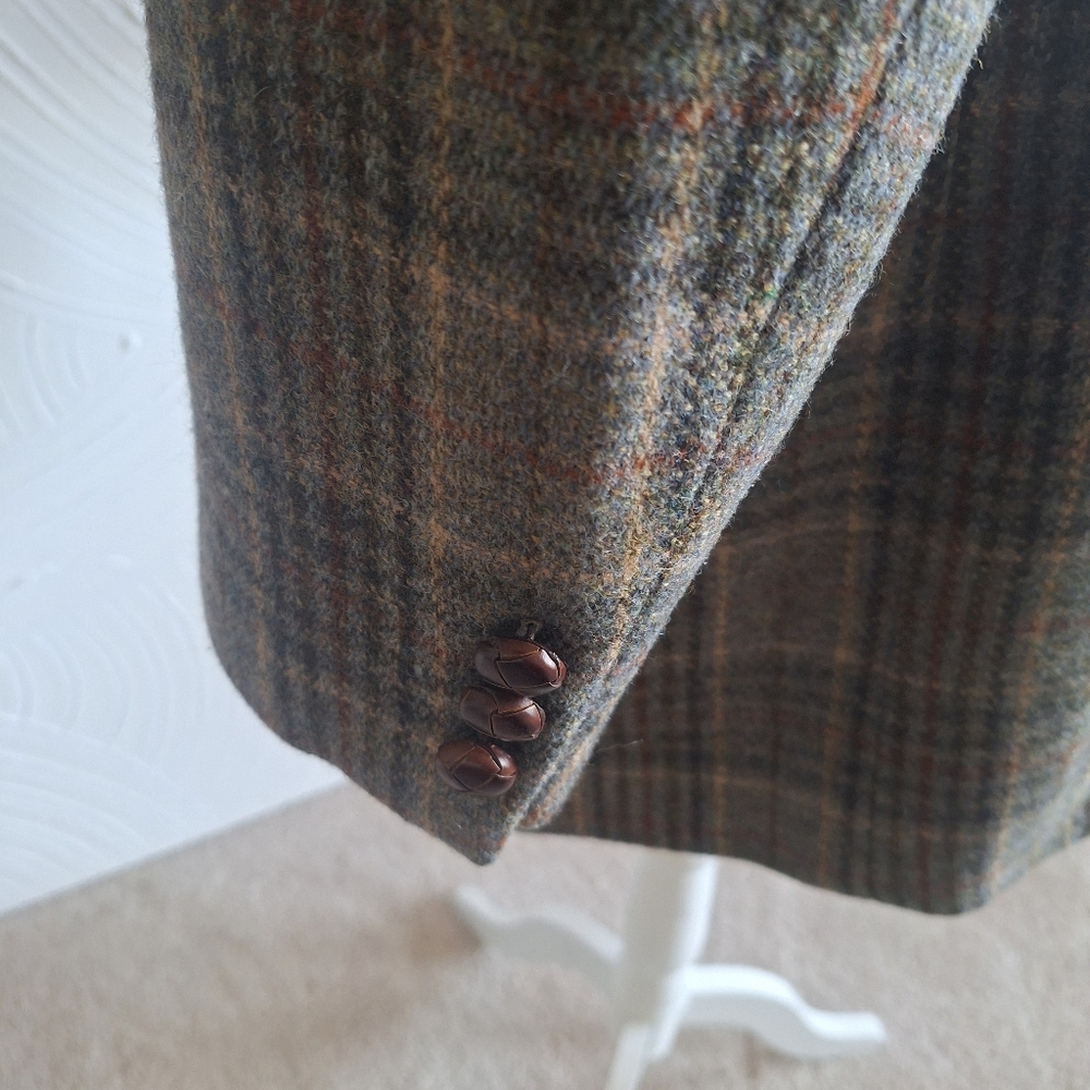 L.L. Bean Women's Plaid Blazer - Gray and Brown- 14 P - Picture 4 of 9